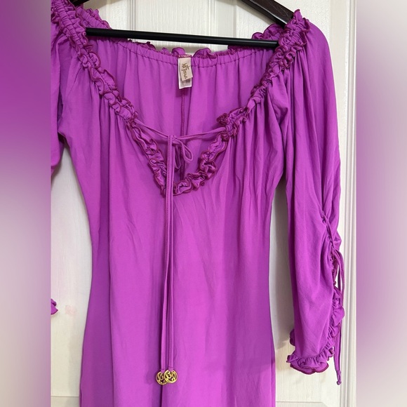 Luli Fama fuchsia swim cover-up mini dress – Size S – Made in Colombia - Picture 2 of 9